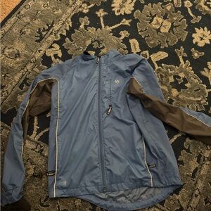 Illuminite Running Jacket Blue and Gray Windbreaker